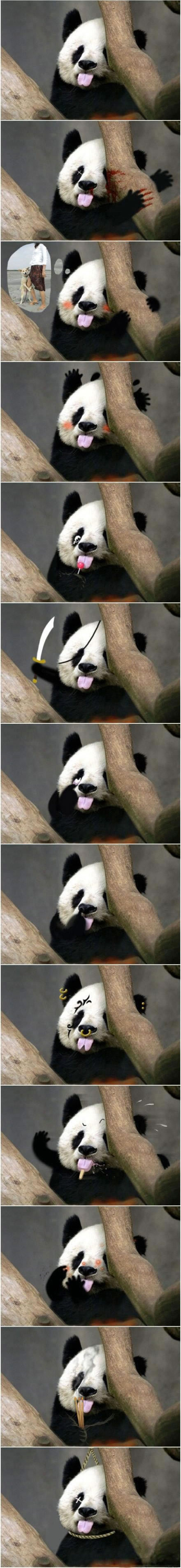 【拍砖】搞笑动物之恶搞大熊猫图片,真是犀利到家了。
